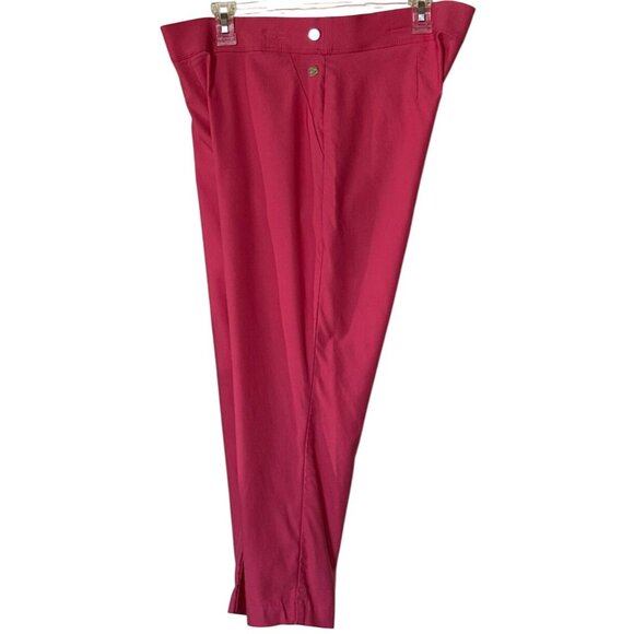 Women's Rafaella Comfort Pink Mid-Rise Capri Pants Viscose Nylon Blend Size 14 - Picture 15 of 15